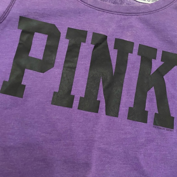 Pink purple & blk long sleeve  sweatshirt NEW sz S - Picture 7 of 13